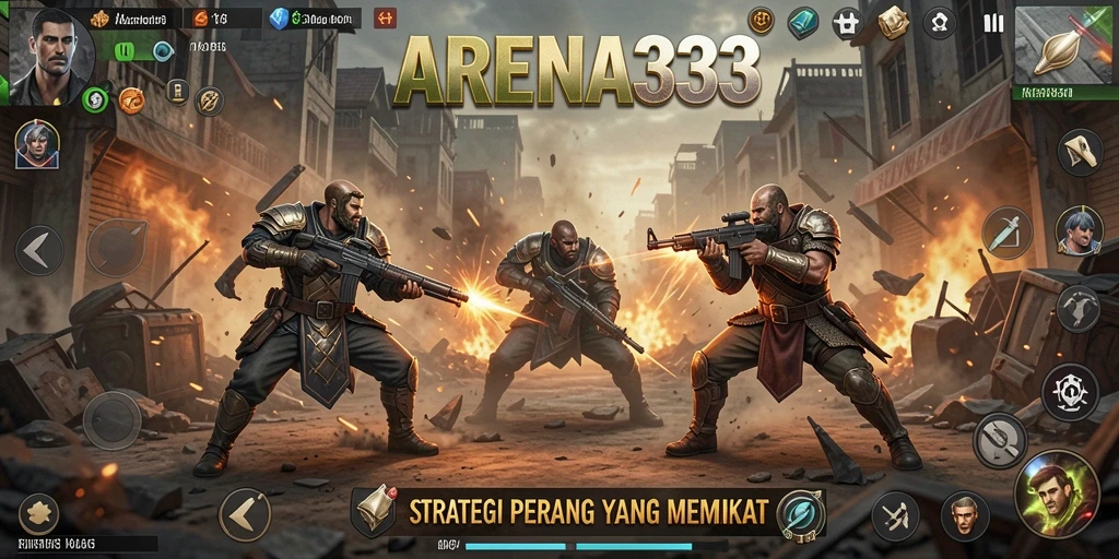 Gameplay menegangkan dalam pertarungan strategi.