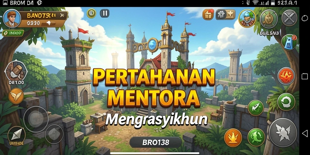 Tampilan gameplay menara pertahanan yang menegangkan dan seru.