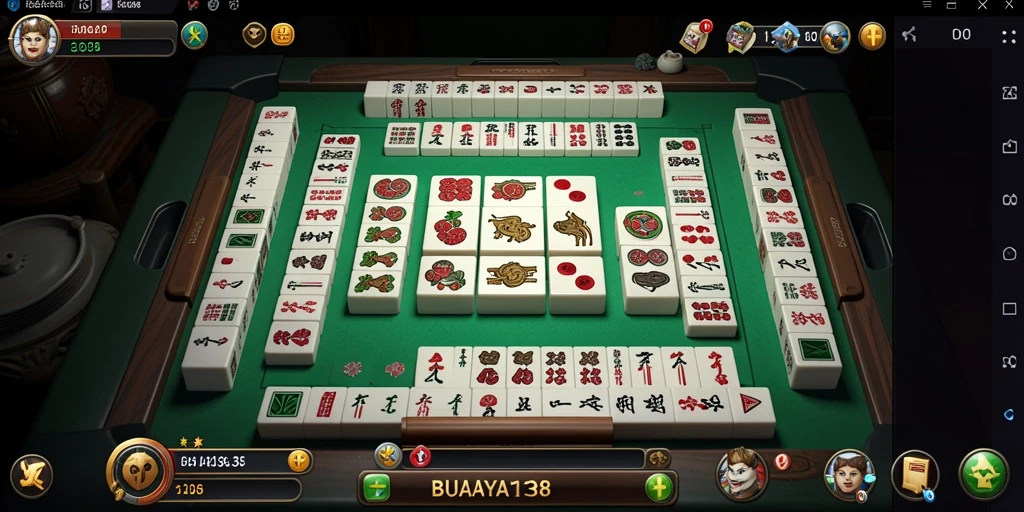 Screenshot utama BUAYA138 menampilkan gameplay Mahjong yang menarik.