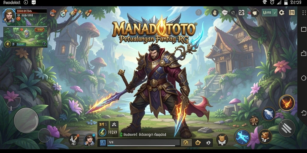 Tampilan gameplay epik MANADOTOTO dengan karakter beraksi.