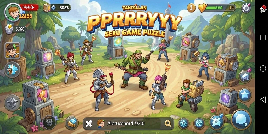 Screenshot utama PPRRYY menampilkan gameplay Puzzle yang menantang.