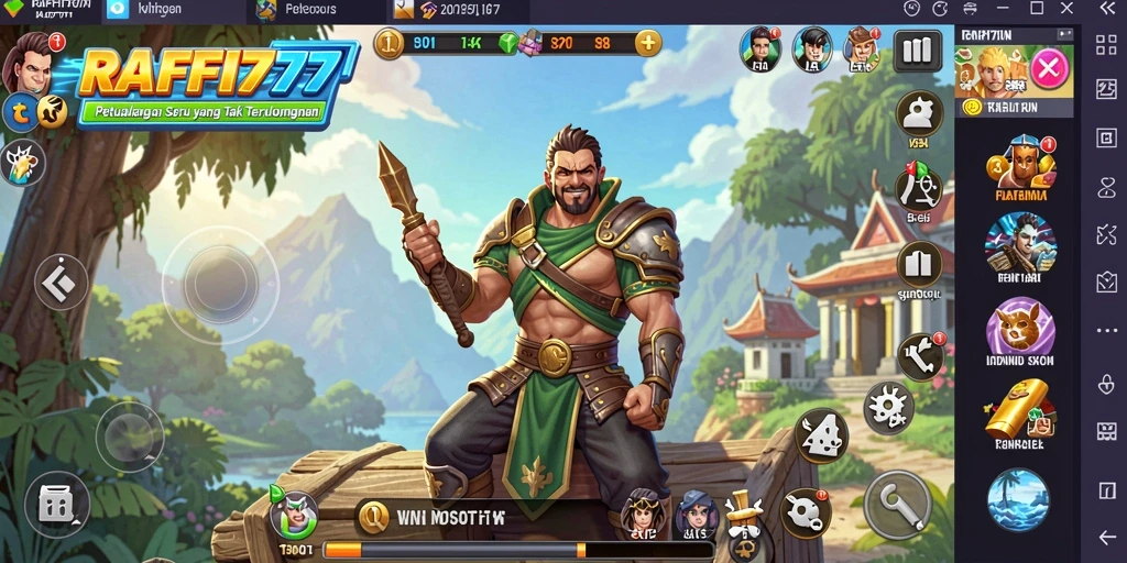 Tampilan gameplay Adventure RAFFI777 yang menarik dan menantang.