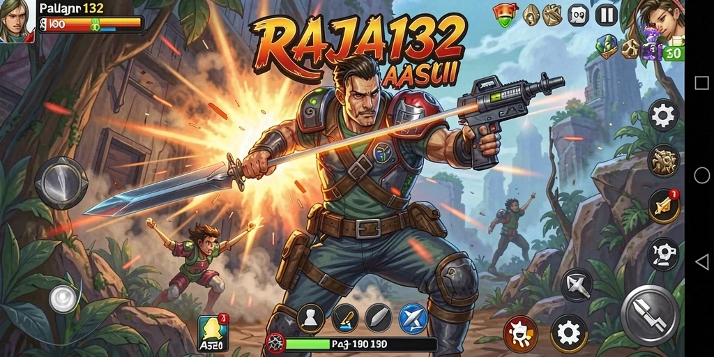 Tampilan menegangkan dari gameplay RAJA132 yang penuh aksi.