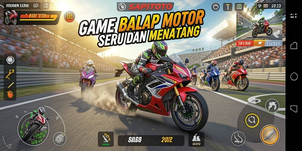 Gameplay seru dan menegangkan dari SAPITOTO balapan motor.